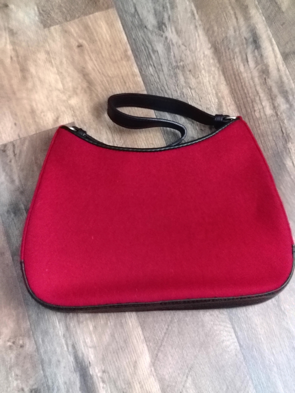 New York & Company Red Shoulder Bag with Black Trim